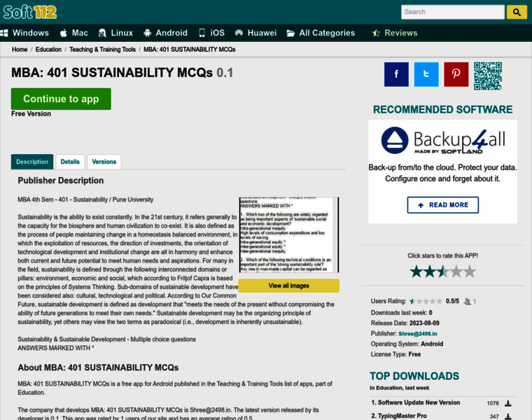 Mcq-401-sustainability-mba-pu.soft112.com thumbnail