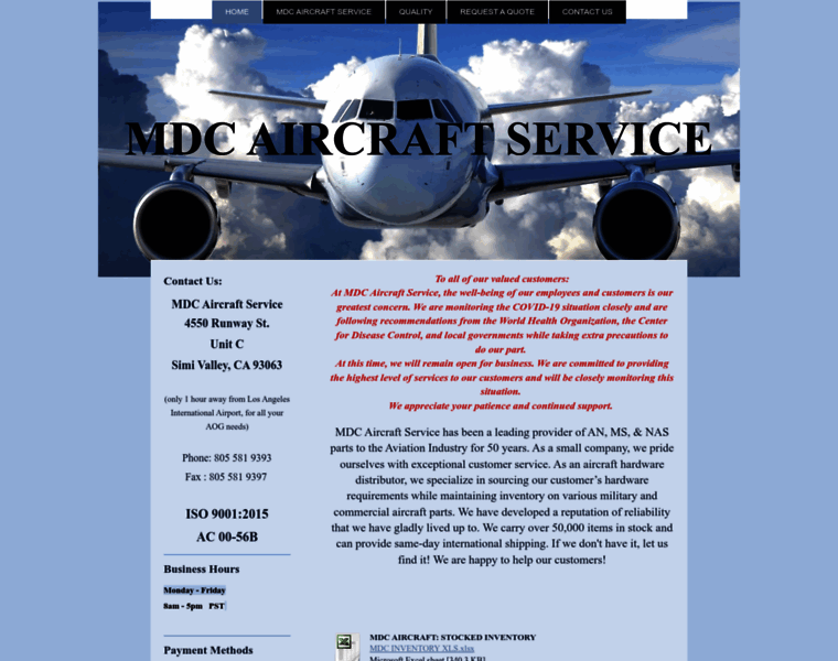 Mdcaircraftservice.com thumbnail