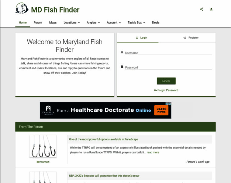 Mdfishfinder.com thumbnail