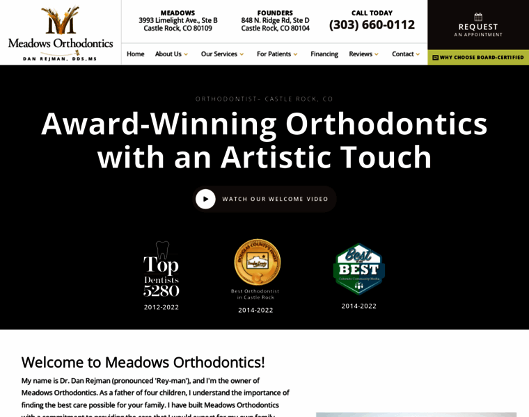 Meadowsorthodontics.com thumbnail