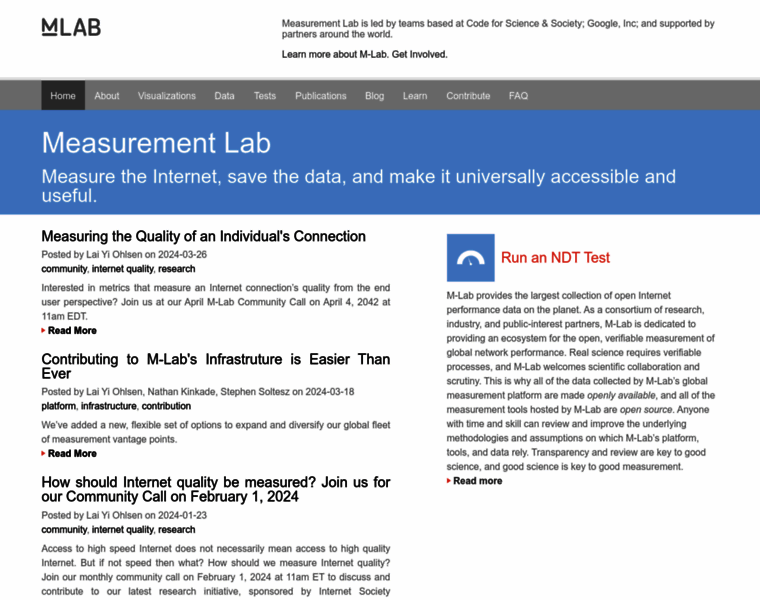 Measurementlab.net thumbnail