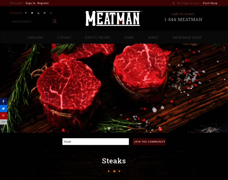Meatmansteaks.com thumbnail