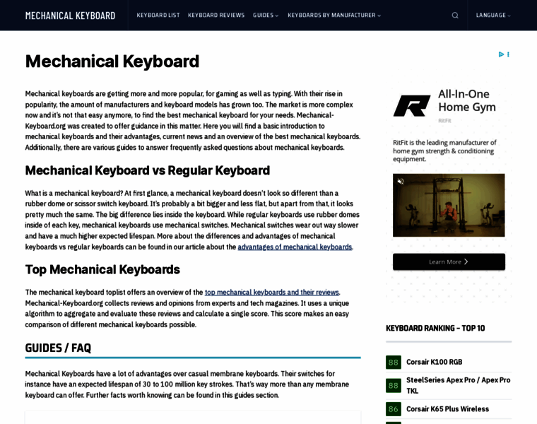 Mechanical-keyboard.org thumbnail