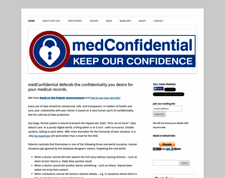 Medconfidential.org thumbnail