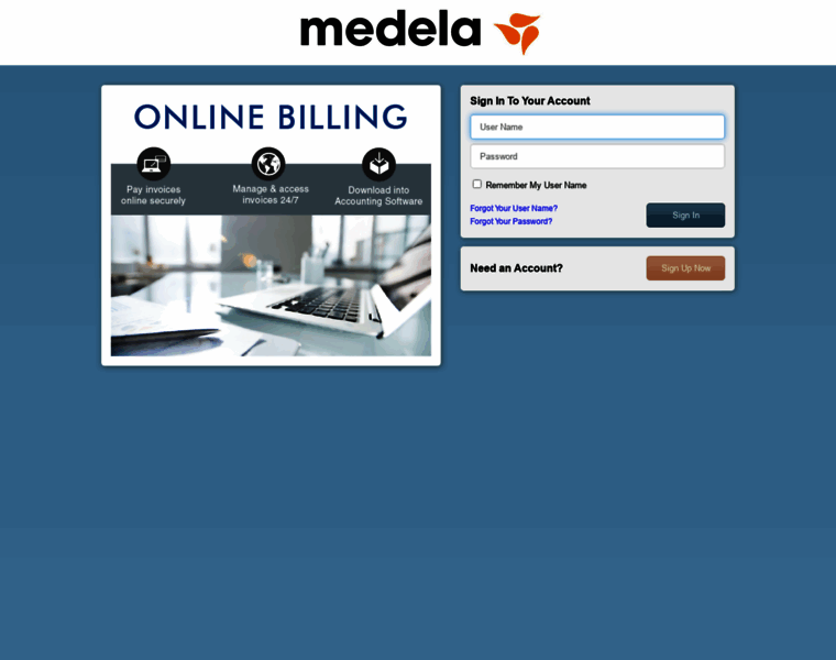 Medela.billtrust.com thumbnail