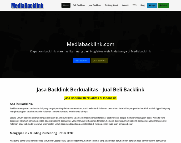 Mediabacklink.com thumbnail