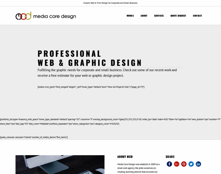 Mediacoredesign.com thumbnail