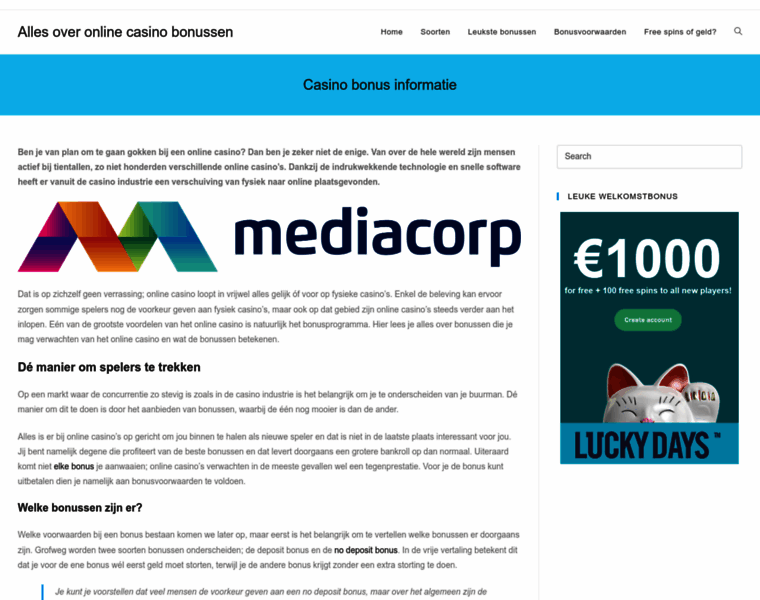 Mediacorpplc.com thumbnail