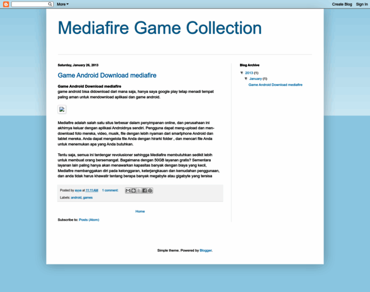 Mediafiregamecollection.blogspot.com thumbnail