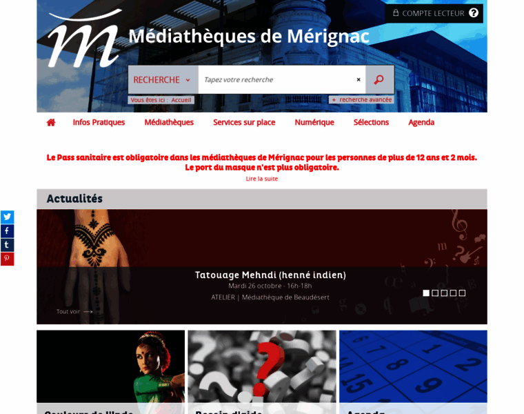 Mediatheque.merignac.com thumbnail