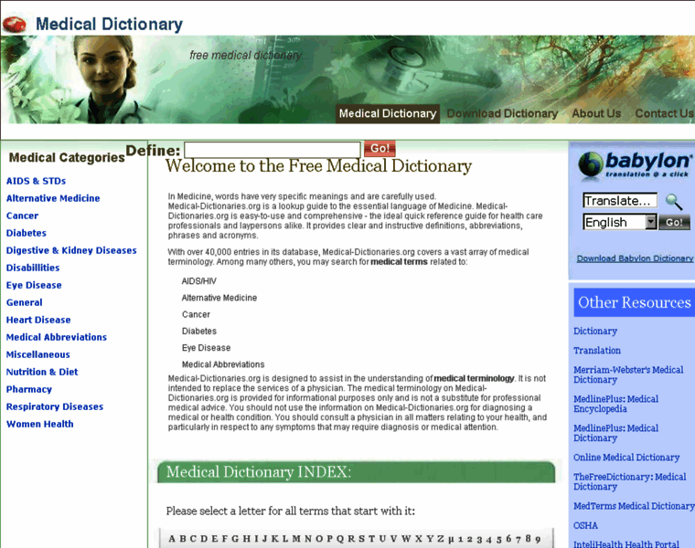 Medical-dictionaries.org thumbnail
