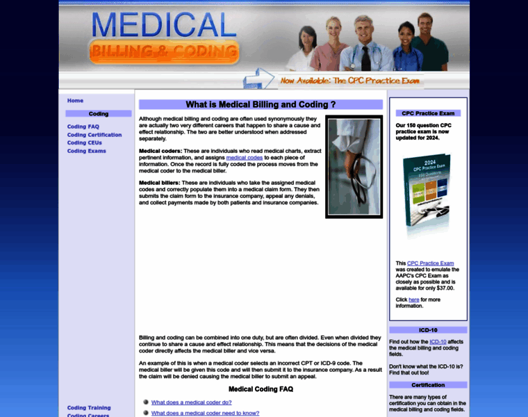 Medicalbillingandmedicalcoding.com thumbnail