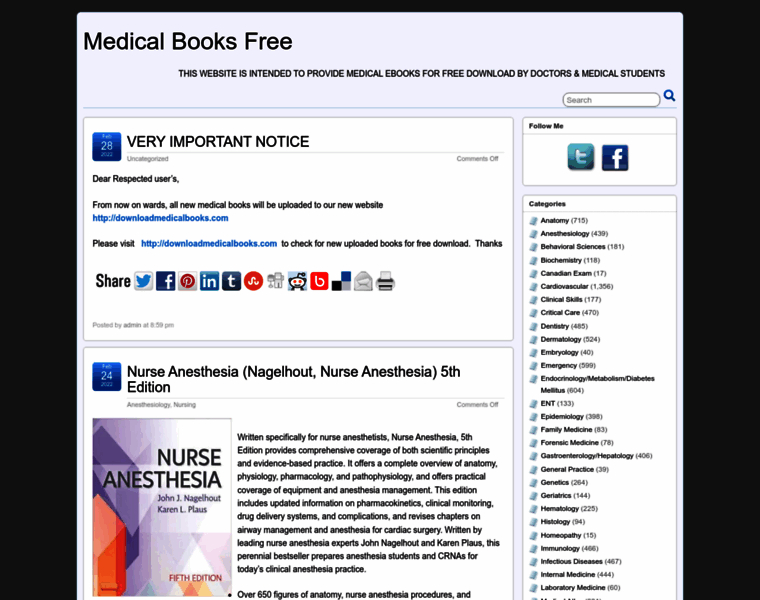 Medicalbooksfree.com thumbnail
