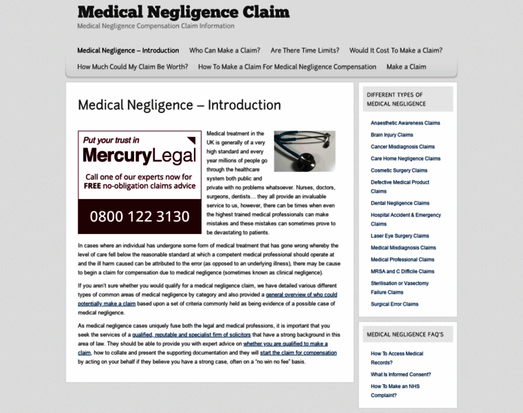 Medicalnegligenceclaim.org thumbnail