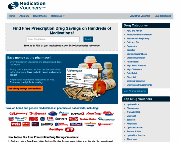 Medicationvouchers.com thumbnail