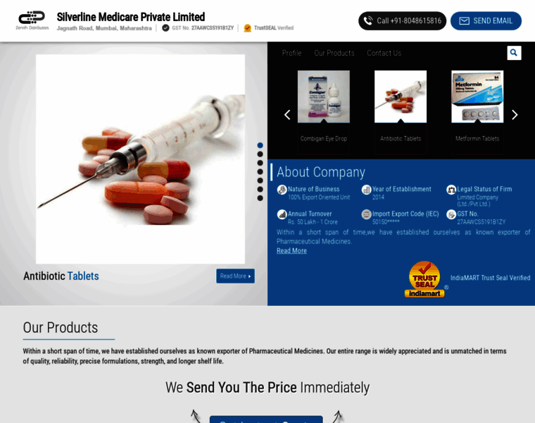 Medicineexports.com thumbnail