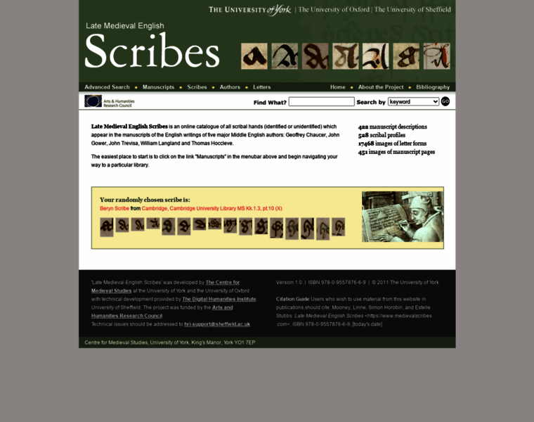 Medievalscribes.com thumbnail