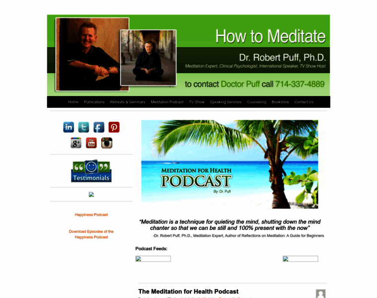 Meditationforhealthpodcast.com thumbnail