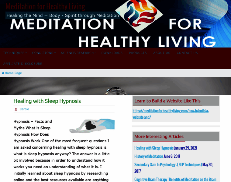 Meditationforhealthyliving.com thumbnail