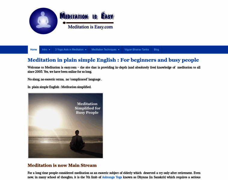 Meditationiseasy.com thumbnail