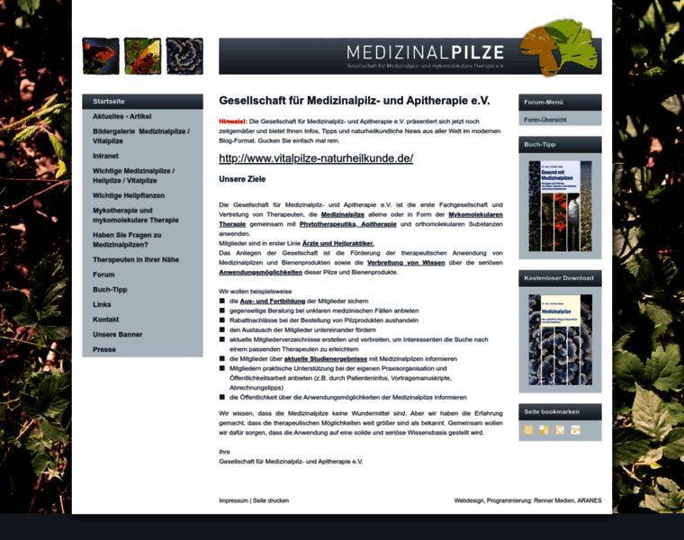 Medizinalpilze.de thumbnail