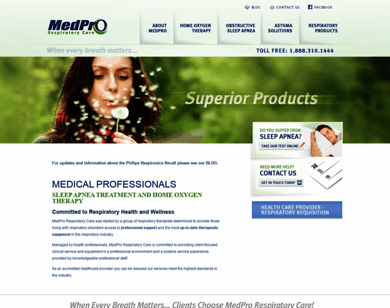 Medprorespiratory.com thumbnail