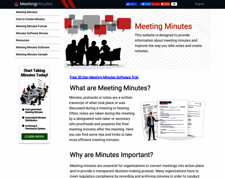 Meetingminutes.com thumbnail