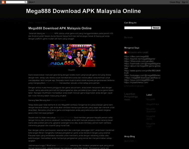Mega888downloadapkmalaysia.blogspot.com thumbnail