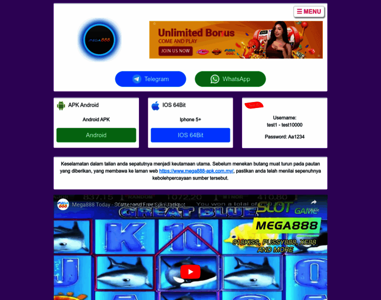 Mega888malaysia.net thumbnail