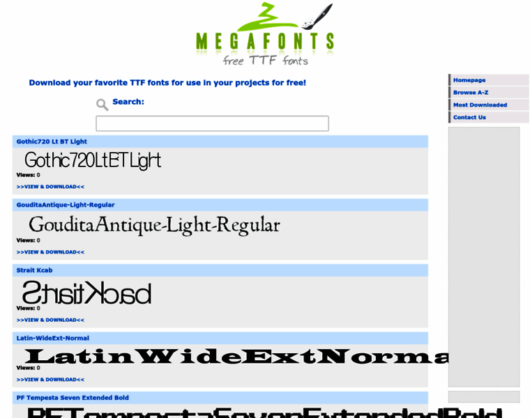 Megafonts.net thumbnail
