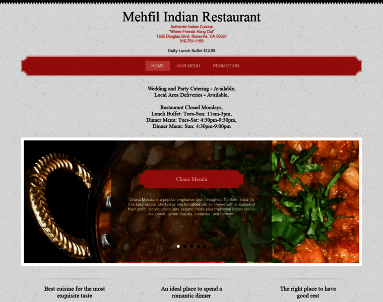 Mehfilindianrestaurant.com thumbnail