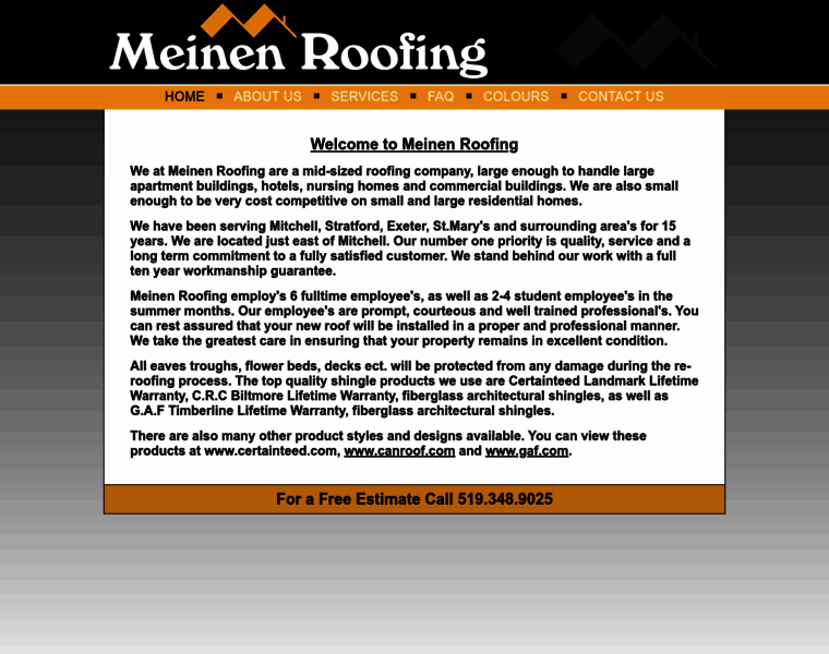 Meinenroofing.ca thumbnail