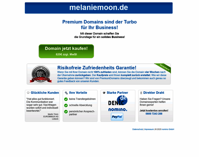 Melaniemoon.de thumbnail