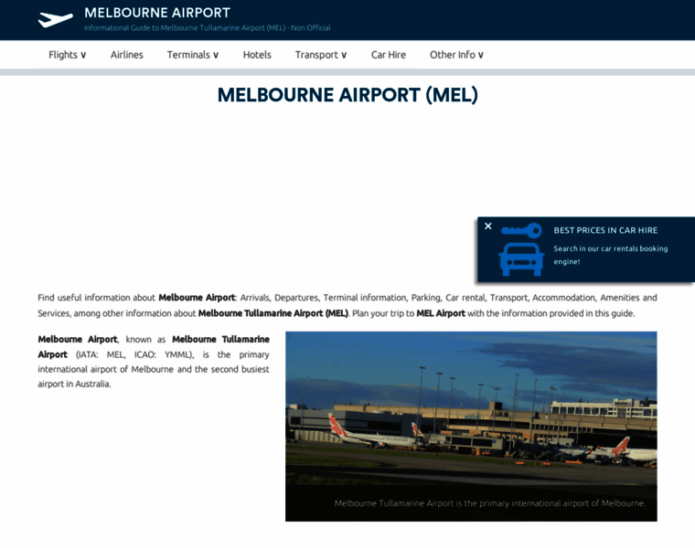 Melbourne-airport.com thumbnail