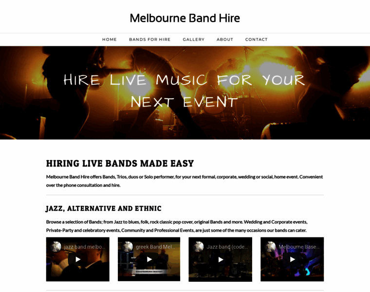 Melbournebandhire.com thumbnail