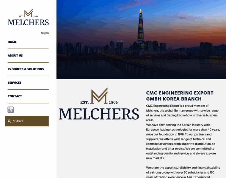 Melchers-korea.com thumbnail