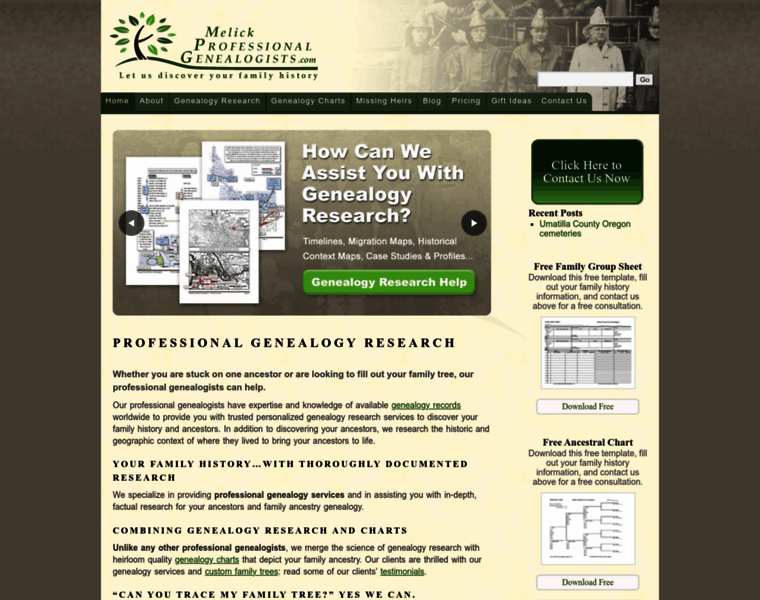 Melickprofessionalgenealogists.com thumbnail