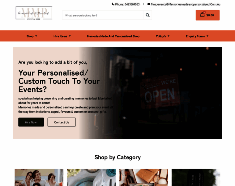 Memoriesmadeandpersonalised.com.au thumbnail Memoriesmadeandpersonalised.com.au thumbnail