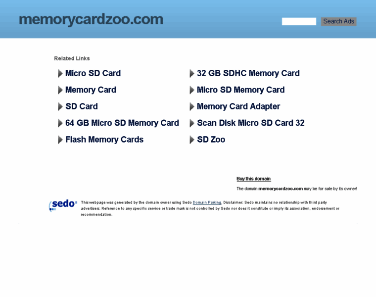 Memorycardzoo.com thumbnail