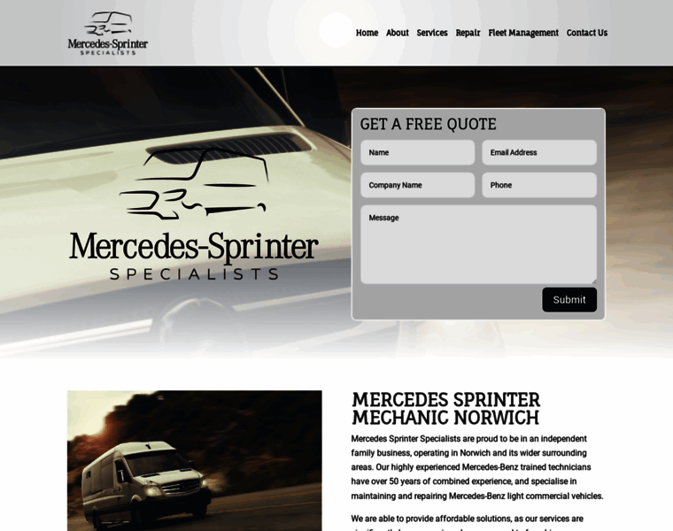Mercedessprinterspecialists.co.uk thumbnail