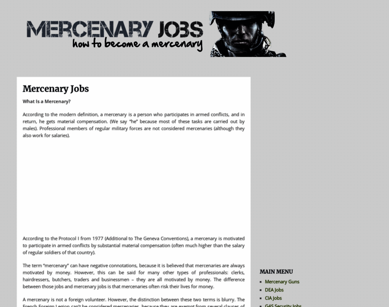 Mercenaryjobs.org thumbnail