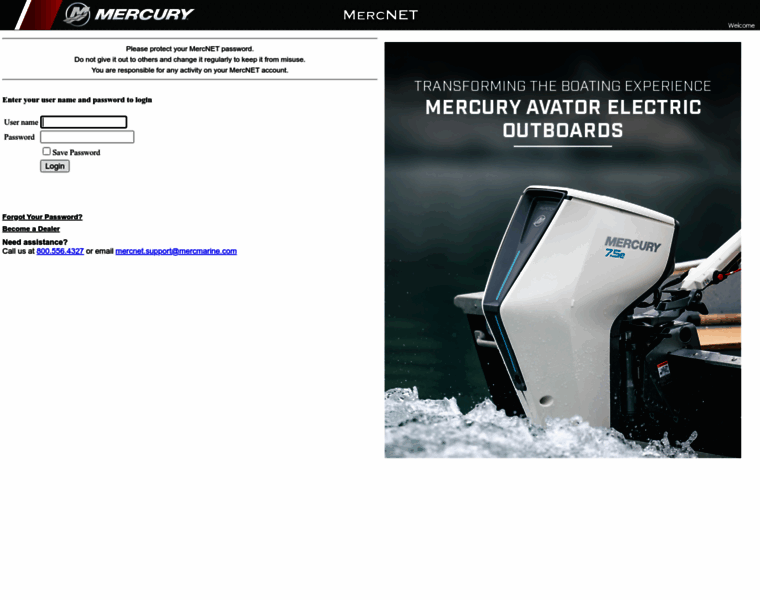 Mercnet.mercurymarine.com thumbnail
