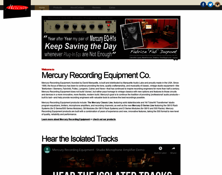 Mercuryrecordingequipment.com thumbnail