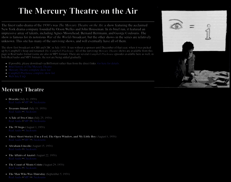 Mercurytheatre.info thumbnail