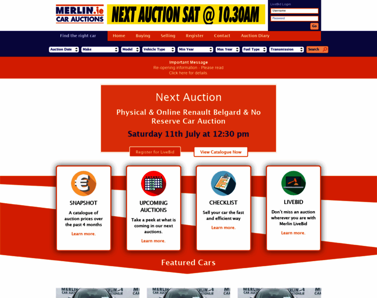 Merlincarauctions.ie thumbnail