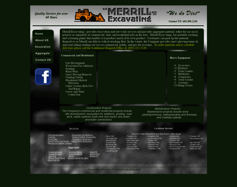 Merrillexcavating.com thumbnail