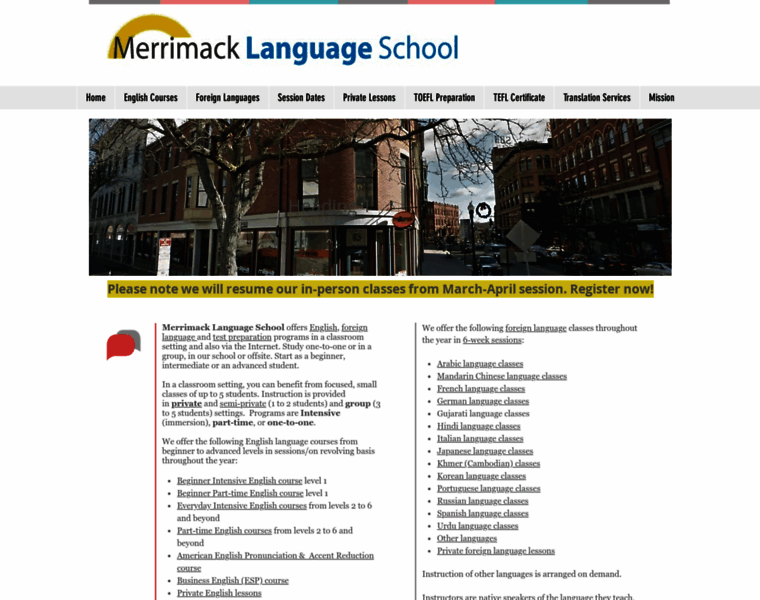 Merrimacklanguage.com thumbnail