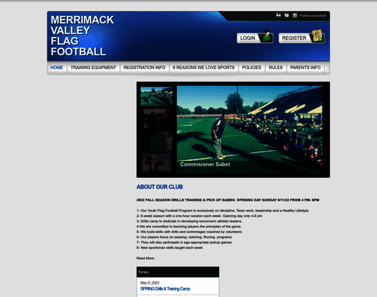 Merrimackvalleyflagfootball.com thumbnail