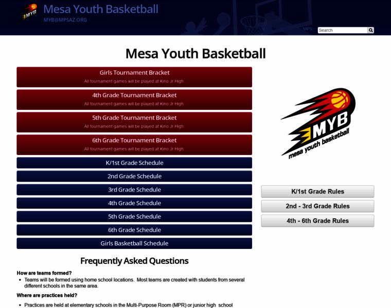 Mesayouthbasketball.com thumbnail