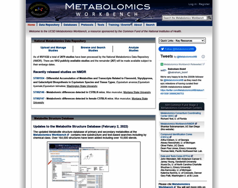 Metabolomicsworkbench.org thumbnail